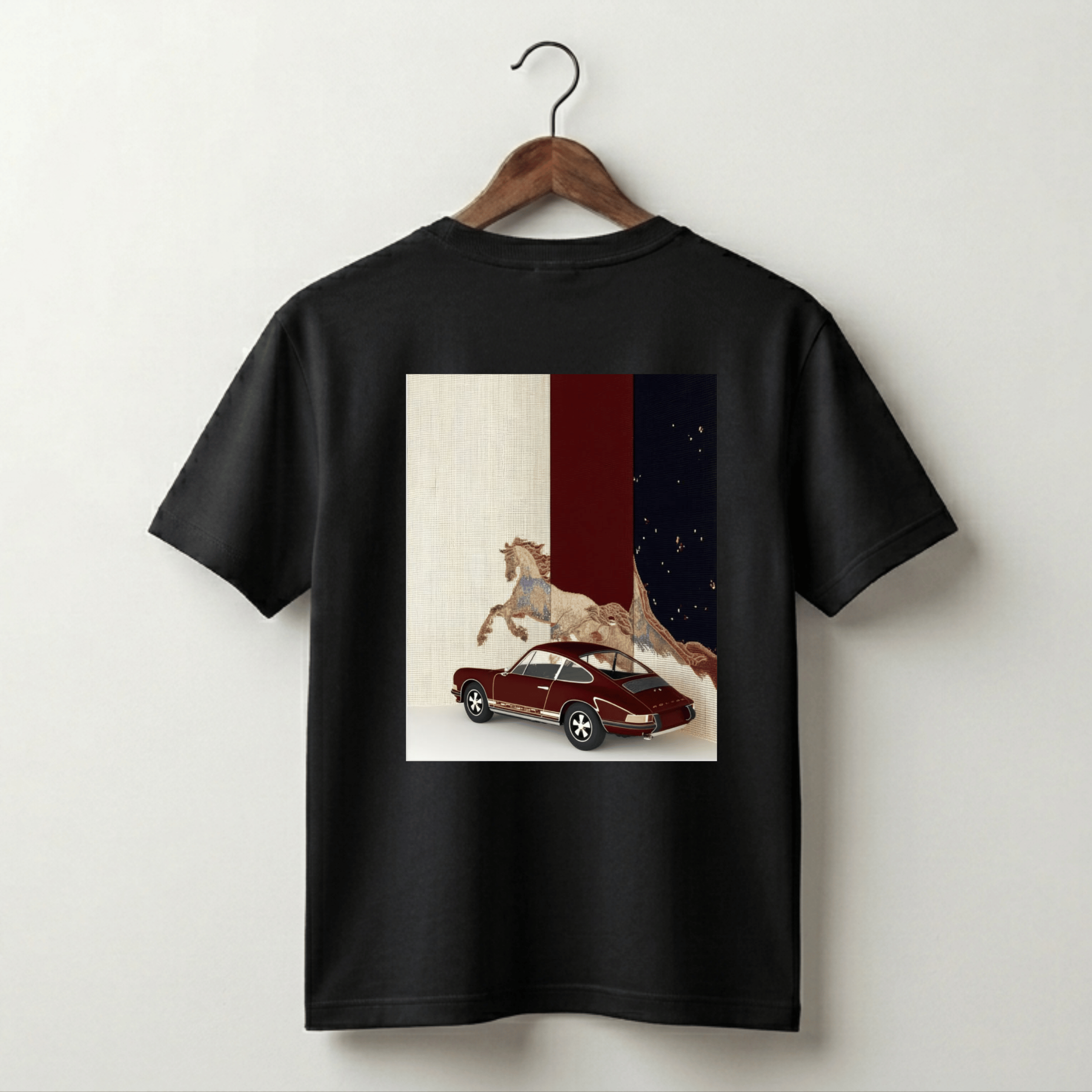 VLVRA Horse & Classic Car Oversized T-Shirt