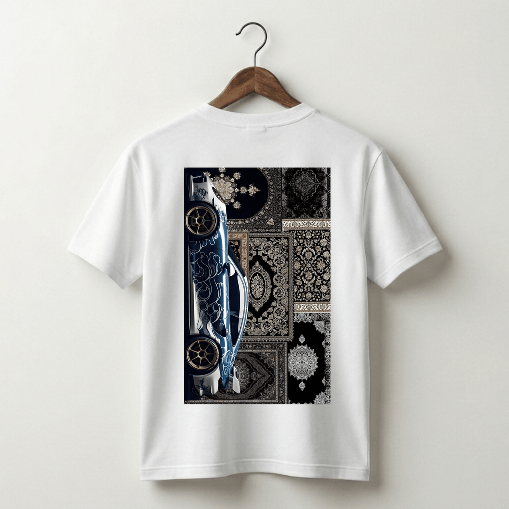 VLVRA Supercar Black Gold Carpet Oversized T-Shirt